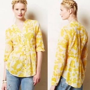 Maeve Anthropologie pintuck blouse NWOT